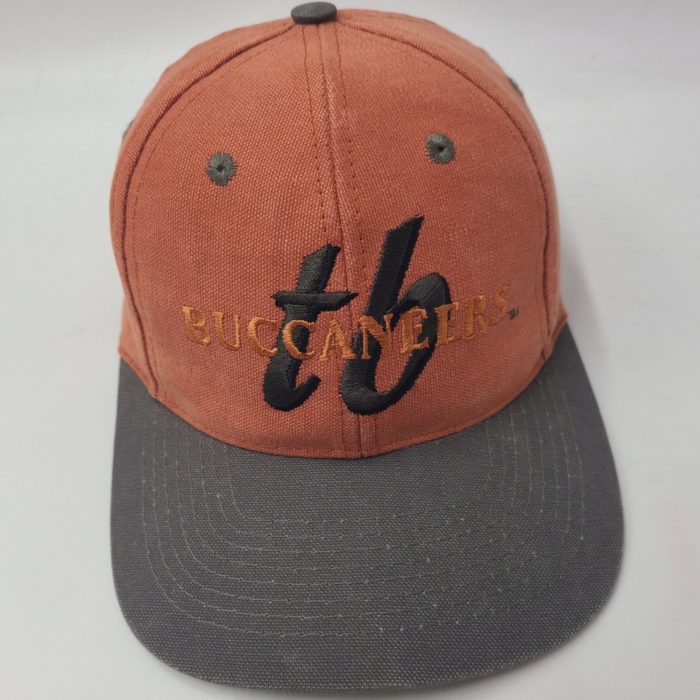 Vintage Tampa Bay Buccaneers Hat Strapback (Fits Small) Eastport Orange Gray NFL